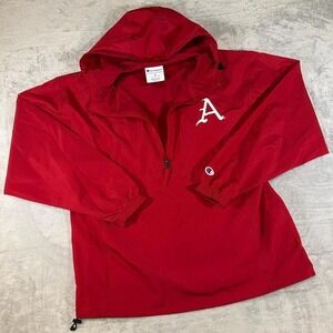Champion Arkansas Razorbacks Pullover Windbreaker | Red | M